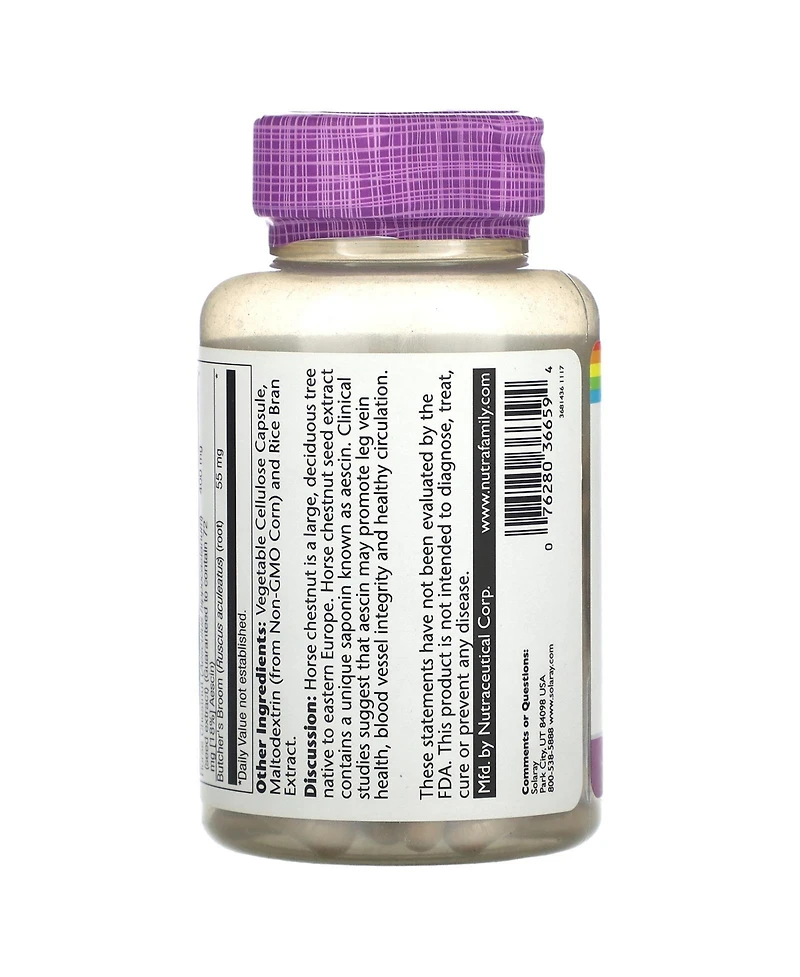 Solaray Horse Chestnut Seed Extract - 120 VegCaps