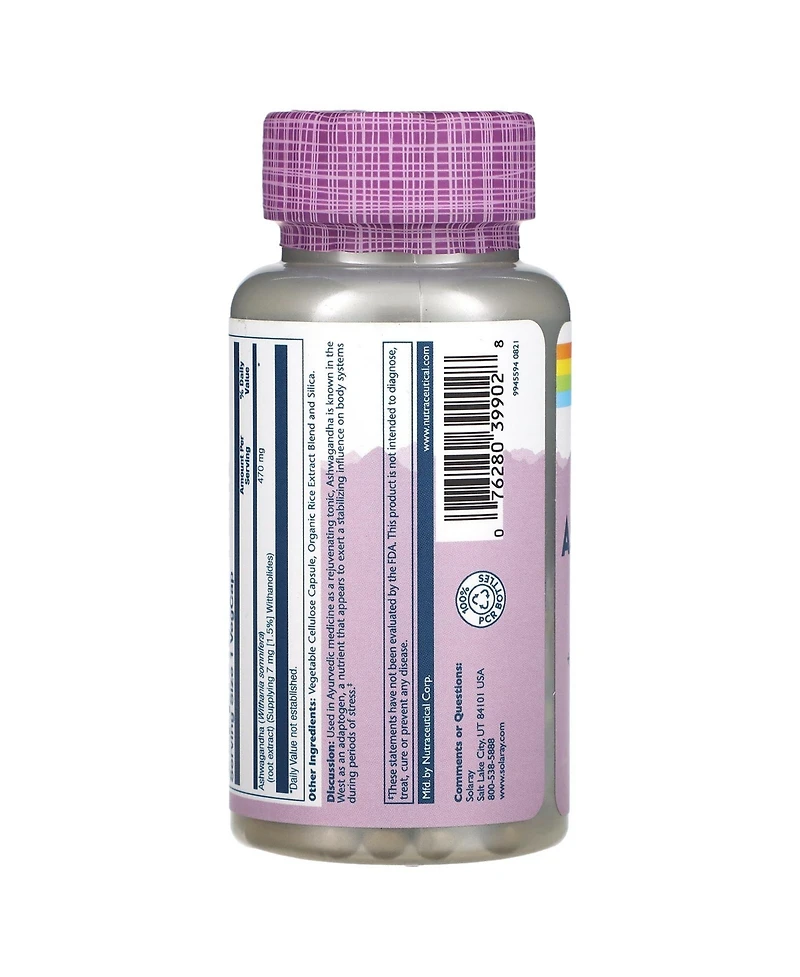Solaray Ashwagandha 470 mg - 60 VegCaps