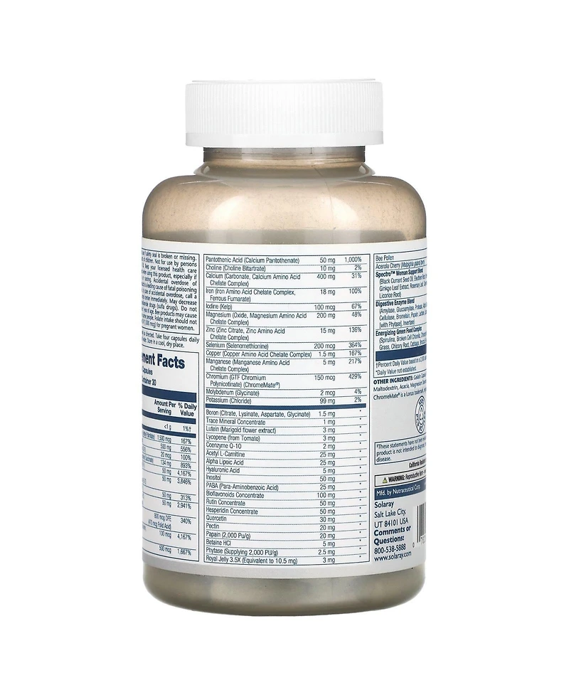 Solaray Spectro Multivitamin Woman - 120 Capsules