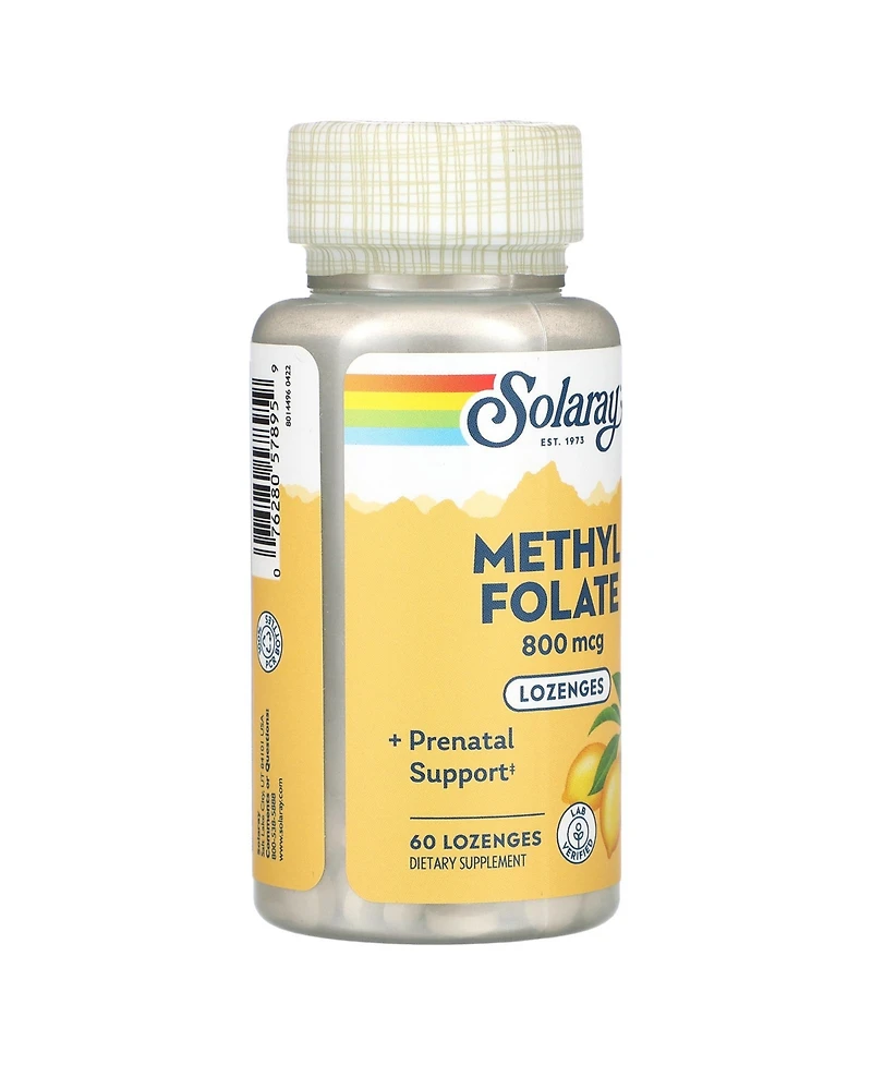 Solaray Methyl Folate 800 mcg - 470 mcg Folic Acid - 5-mthf Prenatal Vitamins