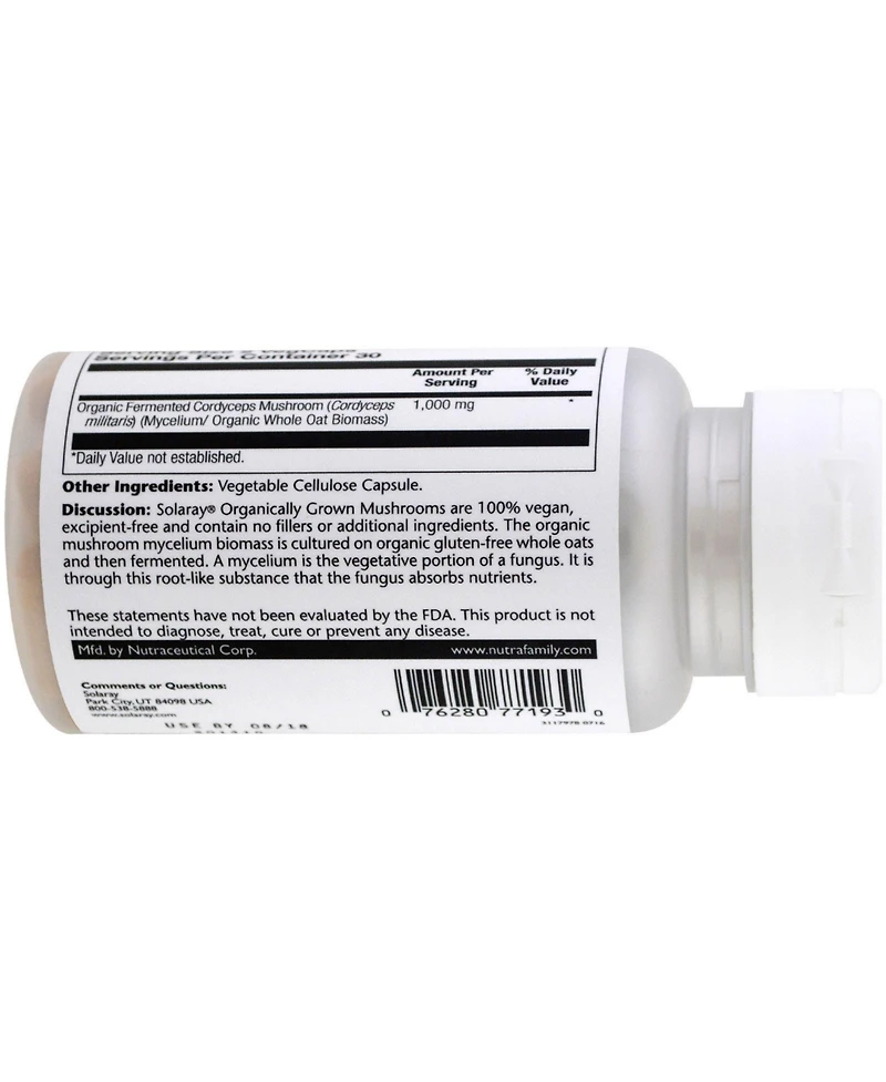 Solaray Cordyceps Fermented Mushrooms