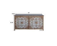 Casainc 60" Wood Storage Cabinet with 4 Doors