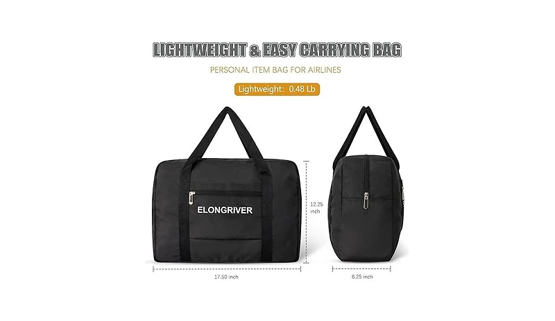 Travel Duffel Bag Foldable Weekender Overnight Bag for Men Women Lightweight Carry on Tote Bag For Spirit Airlines