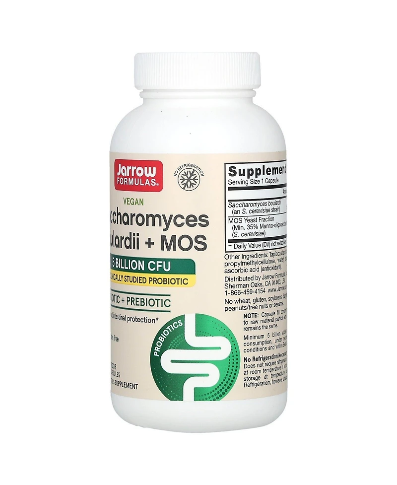 Jarrow Formulas Nutrition Saccharomyces Boulardii + Mos 5 Billion Cfu