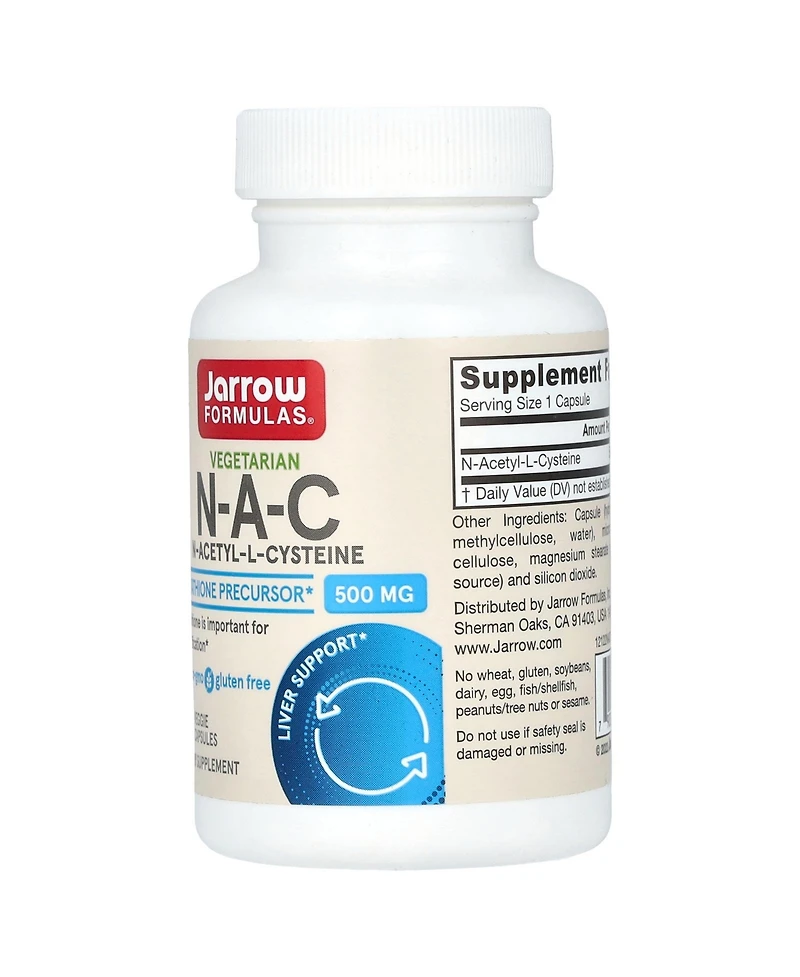 Jarrow Formulas Vegetarian N-a-c 500 mg