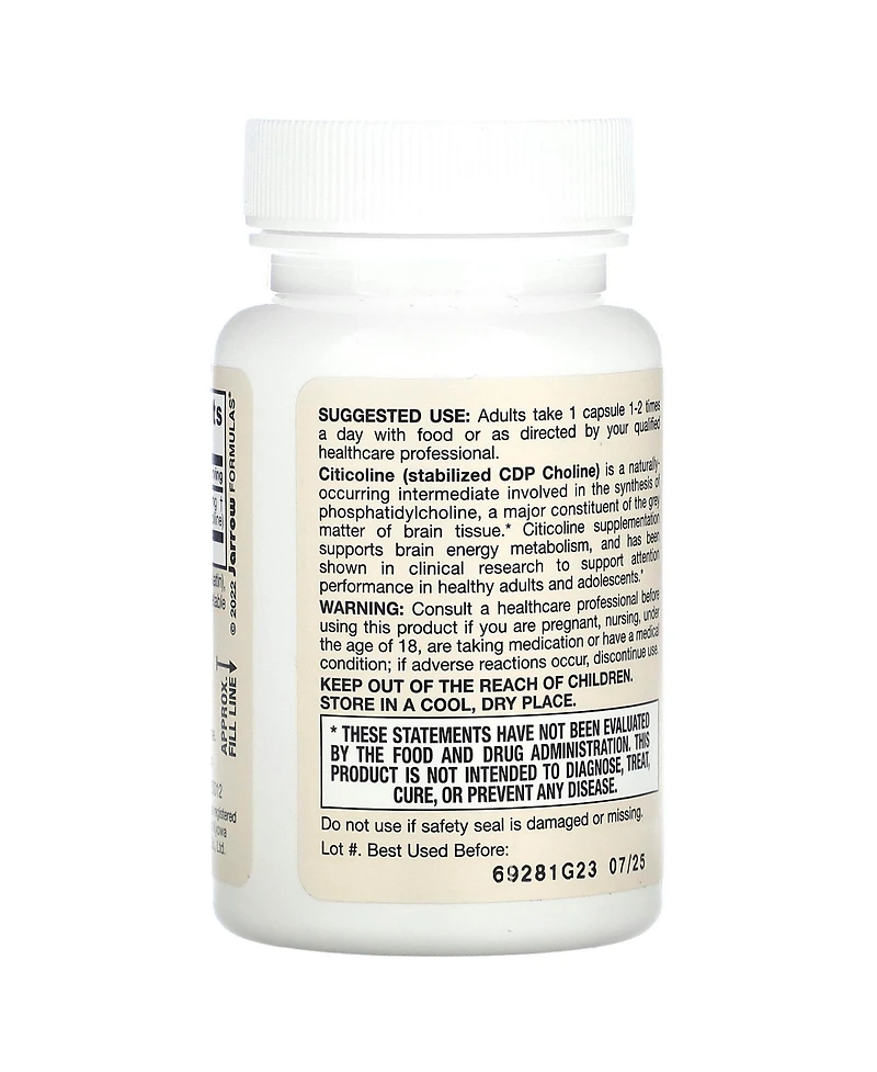 Jarrow Formulas Citicoline 250 mg