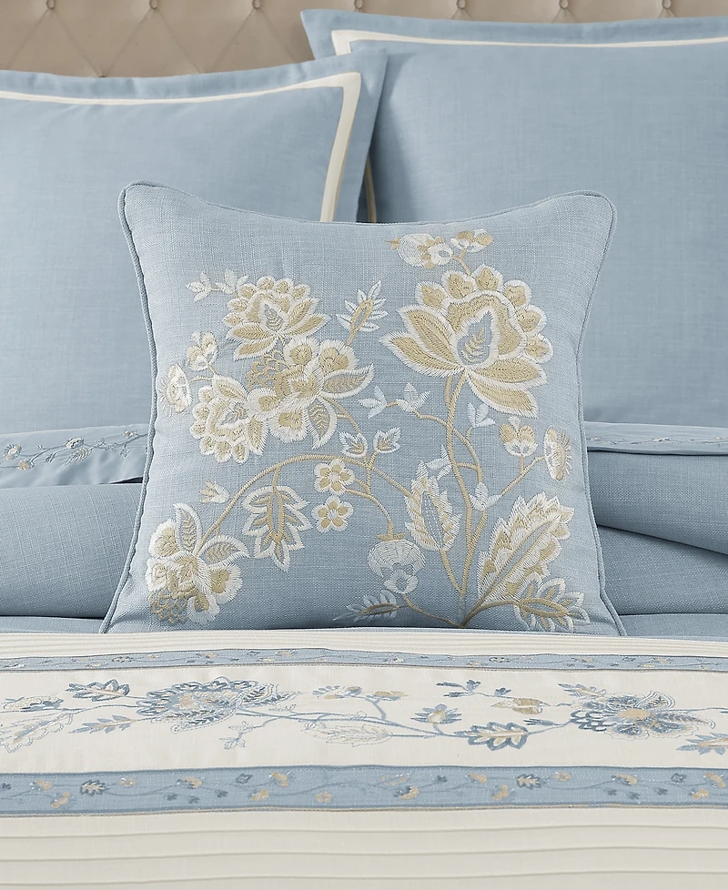 J Queen New York Garden Bloom Square Decorative Pillow, 18" x 18"
