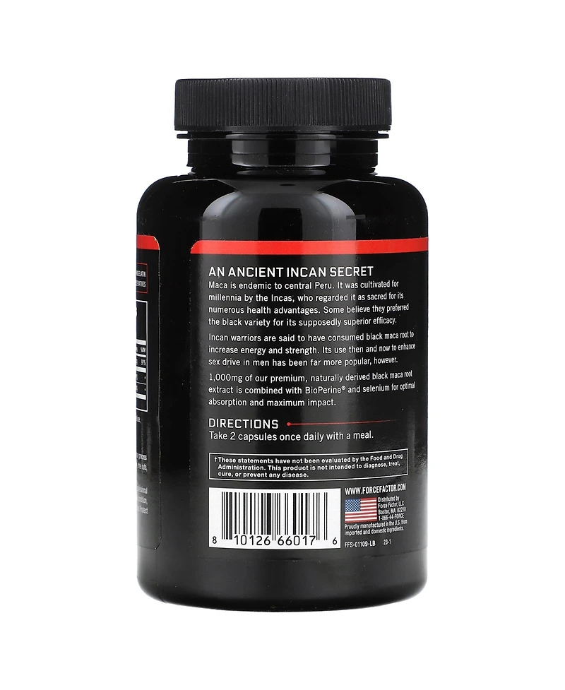 Force Factor Fundamentals Black Maca