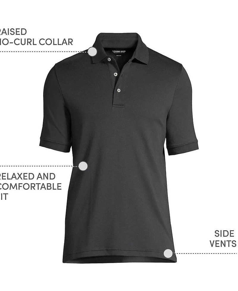 Lands' End Big & Tall Short Sleeve Cotton Supima Polo Shirt