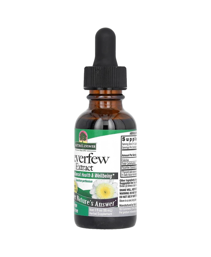 Nature's Answer Feverfew Extract Alcohol-Free 2 000 mg