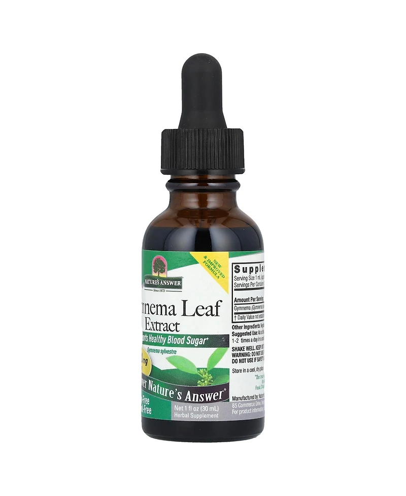Nature's Answer Gymnema Leaf Extract Alcohol-Free 1 000 mg