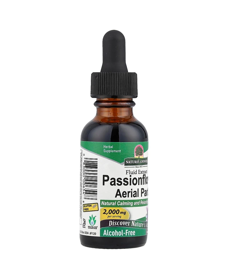 Nature's Answer Passionflower Aerial Parts Fluid Extract Alcohol-Free 2 000 mg - 1 fl oz