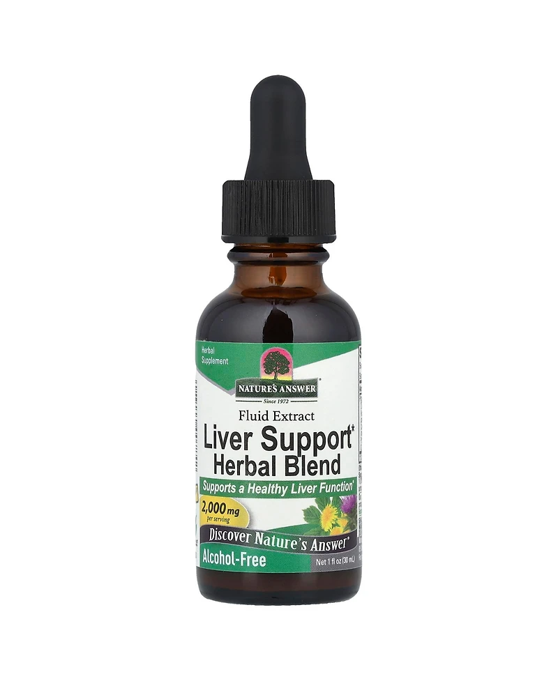 Nature's Answer Liver Support Herbal Blend Fluid Extract Alcohol-Free 2 000 mg