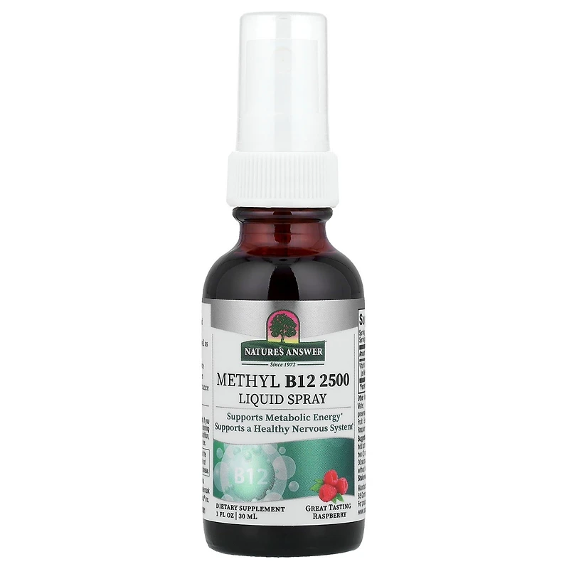Nature's Answer Methyl B12 2500 Liquid Spray Raspberry