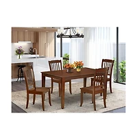 East West Furniture Dining Room Set Mahogany