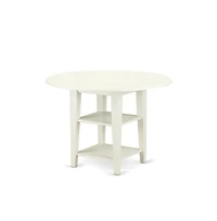 East West Furniture Dining Room Set Linen White