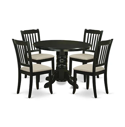 East West Furniture Dining Room Set Black