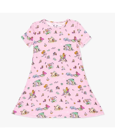 Bellabu Bear Toddler Girls Mermaid Lagoon Short Sleeve Dress