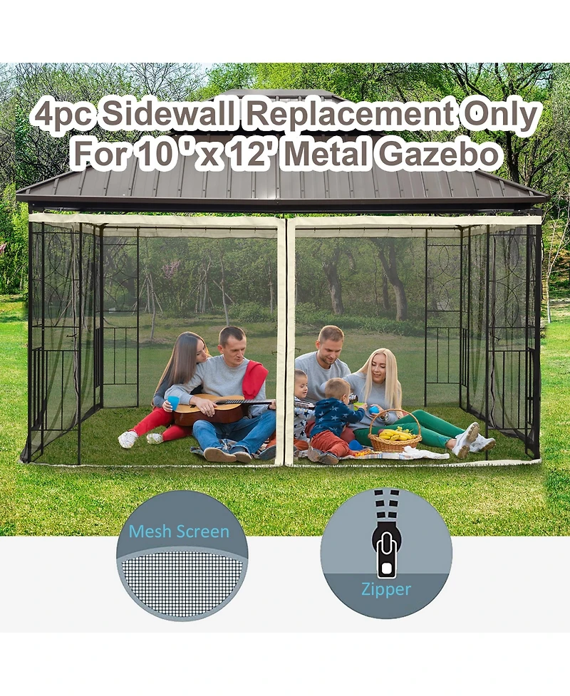 Outsunny 10' x 12' Replacement Netting for Patio Gazebo,