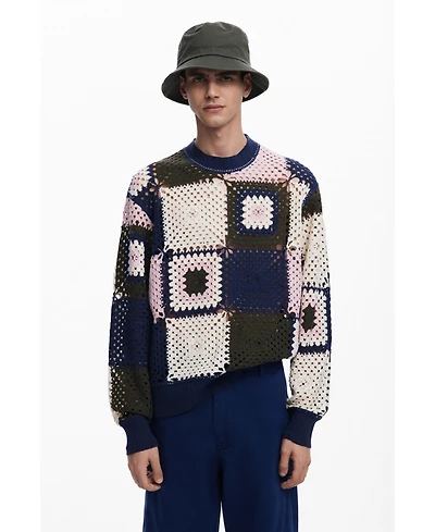 Desigual Men's Crochet patch sweatshirt