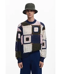 Desigual Men's Crochet patch sweatshirt