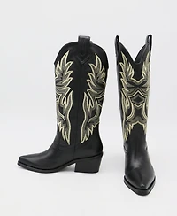 Stivali New York Women's Dramen Leather Cowboy Boots