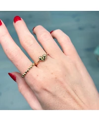 The Lovery Gold Alternating Heart Band 14K Gold