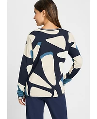 Olsen Modern Graphic Embellished Sweater