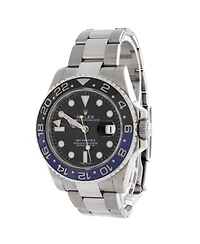 Pre-Owned Rolex Oyster Perpetual Date Gmt-Master Ii Batman Automatic Watch in Stainless Steel and Cerachrom 40mm