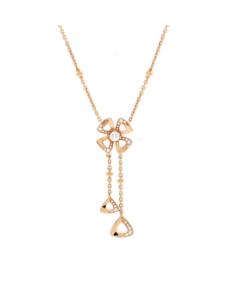 Pre-Owned Bvlgari Fiorever Drop Pendant Necklace