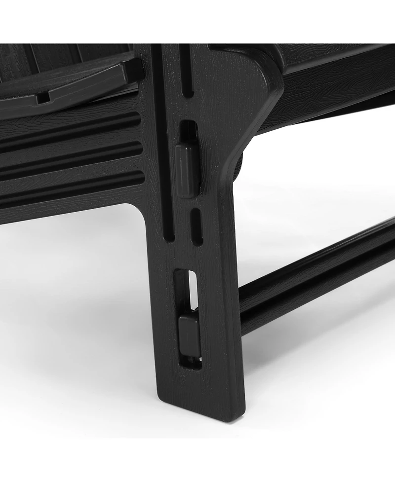 WestinTrends Tool-Free Assembly Outdoor Patio Hdpe Plastic Adirondack Chair with Cup Holder