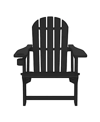 WestinTrends Tool-Free Assembly Outdoor Patio Hdpe Plastic Adirondack Chair with Cup Holder