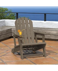 WestinTrends Tool-Free Assembly Outdoor Patio Hdpe Plastic Adirondack Chair with Cup Holder
