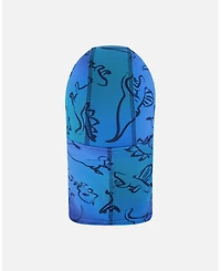 Deux par Boy Brushed Jersey Balaclava Blue Gradient Dinosaur Print - Toddler|Child