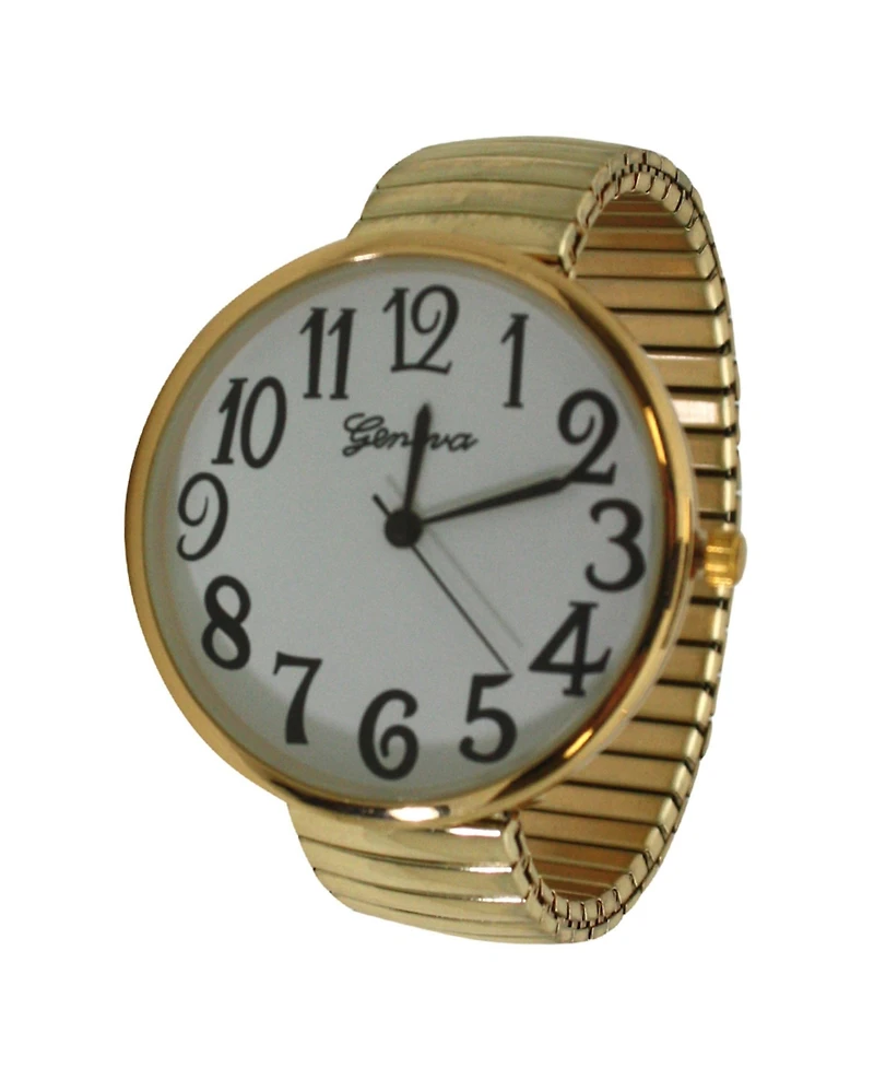 Olivia Pratt Gold Super Large Face Stretch Strap Watch
