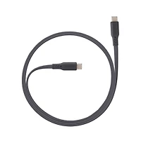 Ventev Flat Usb C to Usb C High Speed Tangle-Free Cable 6ft-Gray