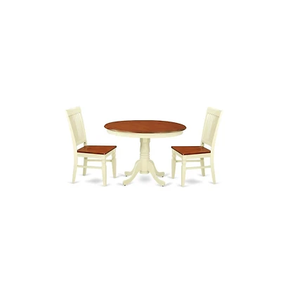 East West Furniture Dining Room Set Buttermilk & Cherry