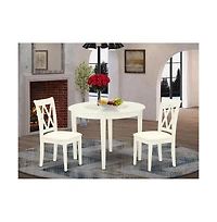 East West Furniture Dining Room Set Linen White