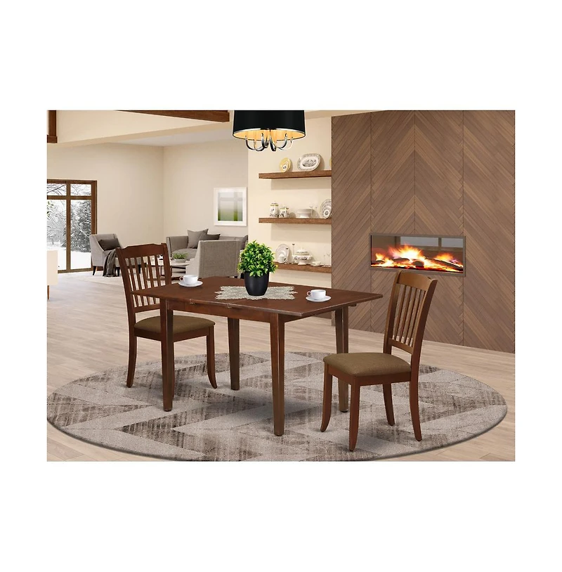 East West Furniture Dining Room Set Mahogany