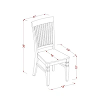 East West Furniture Dining Room Set Linen White