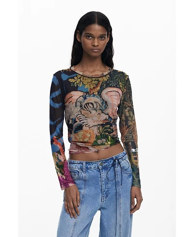 Desigual Women's T-shirt designed by Mr. Christian Lacroix