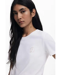 Desigual Women's "D" strass T-shirt