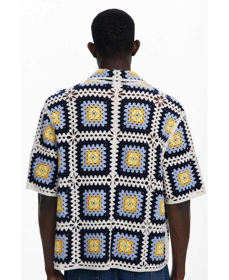 Desigual Men's Crochet short-sleeve shirt
