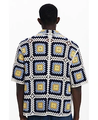 Desigual Men's Crochet short-sleeve shirt