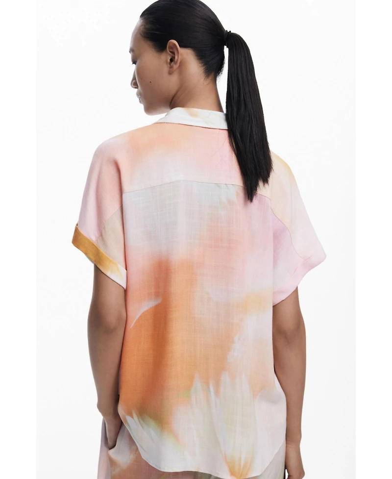Desigual Women's Short-sleeve watercolor shirt