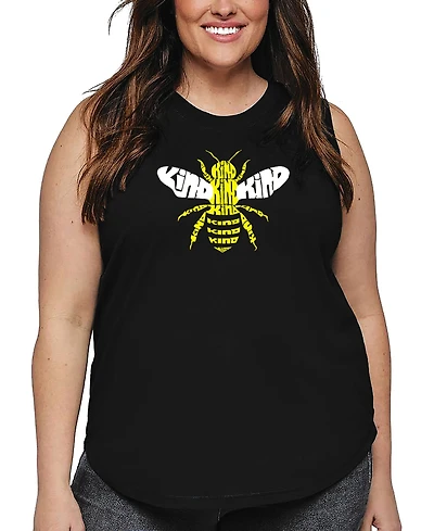 La Pop Art Plus Bee Kind Word Tank Top