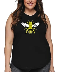 La Pop Art Plus Bee Kind Word Tank Top