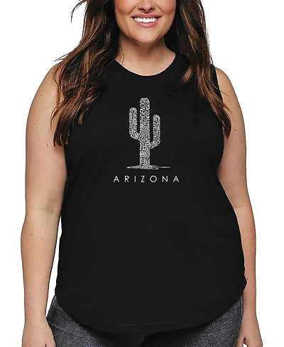La Pop Art Plus Arizona Cities Word Tank Top