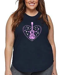 La Pop Art Plus It's A Love Story Word Tank Top