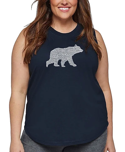 La Pop Art Plus Mama Bear Word Tank Top